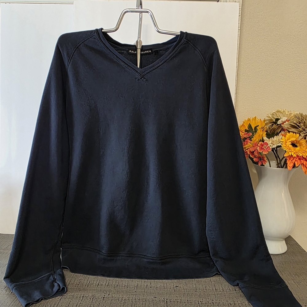 Ralph Lauren Men's Black V-Neck Sweater